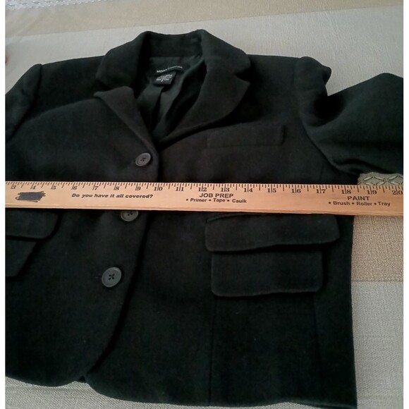 Moda International Women's Wool Blend Size 8 Blazer Jacket Button Up Black Work - Picture 8 of 8